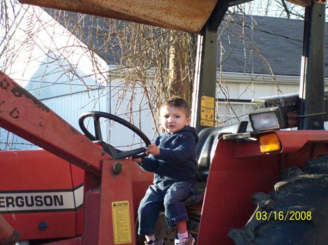 kyle on Papa's tractor